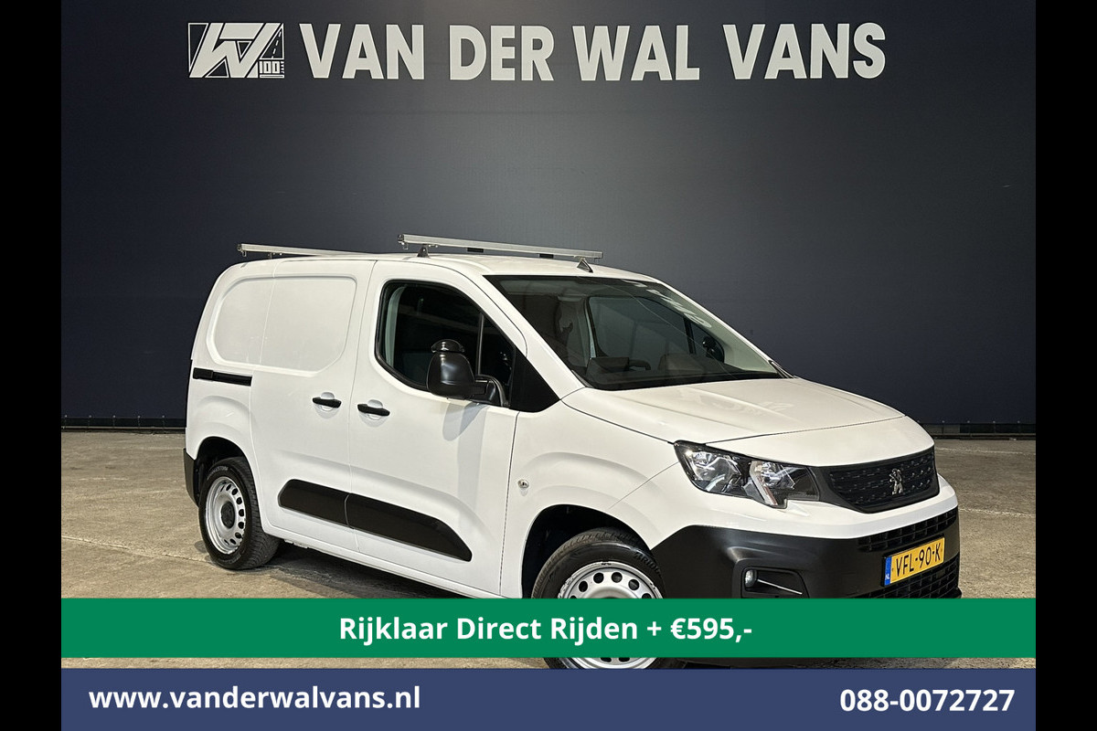 Peugeot Partner 1.5 BlueHDI 102pk L1H1 Inrichting Euro6 *Rijklaar Direct Rijden* Airco | Navigatie | Apple Carplay | Cruisecontrol Android Auto, Parkeersensoren, Trekhaak, Dakdragers