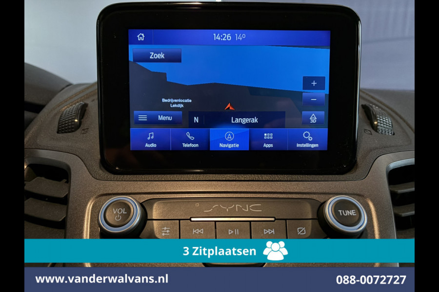 Ford Transit Connect 1.5 EcoBlue L2H1 Euro6 Airco | 3-Zits | Camera | Navigatie | Trekhaak | Verwarmde voorruit Parkeersensoren, Bijrijdersbank