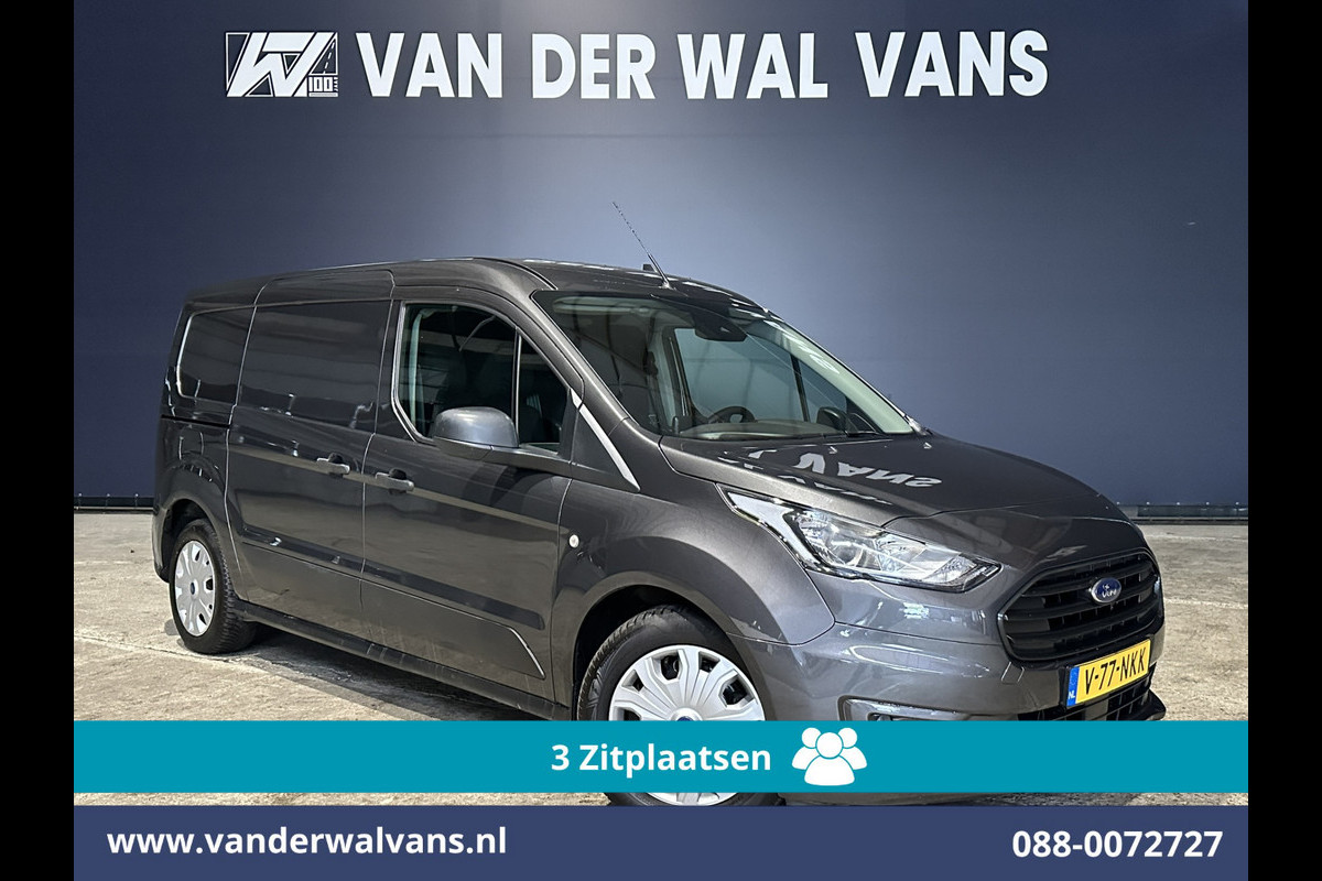 Ford Transit Connect 1.5 EcoBlue 100pk L2H1 Euro6 Airco | 3-Zits | Camera | Navigatie | Verwarmde voorruit Parkeersensoren, Bijrijdersbank
