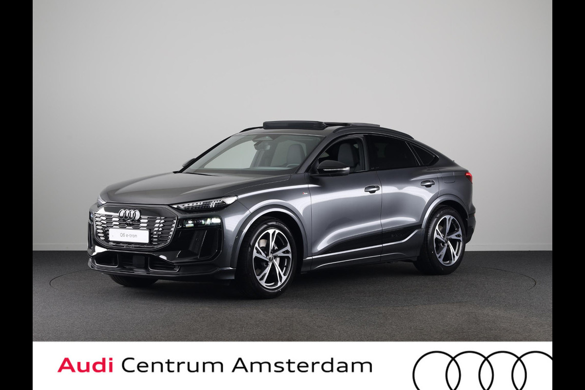 Audi Q6 Sportback e-tron S edition 83Kwh 252 pk | Adaptive air suspension | Glazen panoramadak | Stoelverwarming voorin en achterin | Stuurverwarming |
