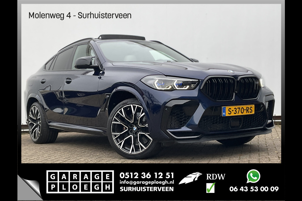 BMW X6 M Competition 626PK BTW Bowers&Wilkins Tanzanite Nachtzicht Massage Stoelverw+Koeling Trekhaak