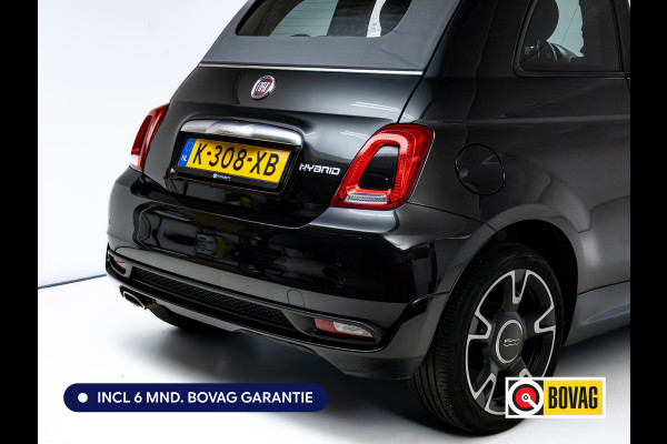 Fiat 500C 1.0 Hybrid Rockstar | Beats audio | Climate control | Cruise | Electrische cabrio kap | Apple Carplay, Android auto | PDC achter, Electrische ramen voor