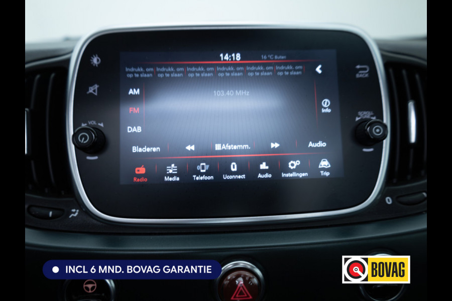 Fiat 500C 1.0 Hybrid Rockstar | Beats audio | Climate control | Cruise | Electrische cabrio kap | Apple Carplay, Android auto | PDC achter, Electrische ramen voor