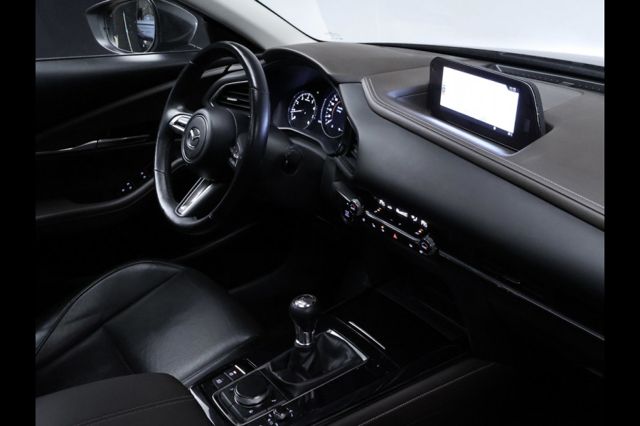 Mazda CX-30 2.0 e-SkyActiv-X M Hybrid Luxury Sport (SCHUIFDAK,APPLE CARPLAY,CAMERA,NAVI,STOEL/STUUR VERWARMING,GETINT,LEDER,LED)