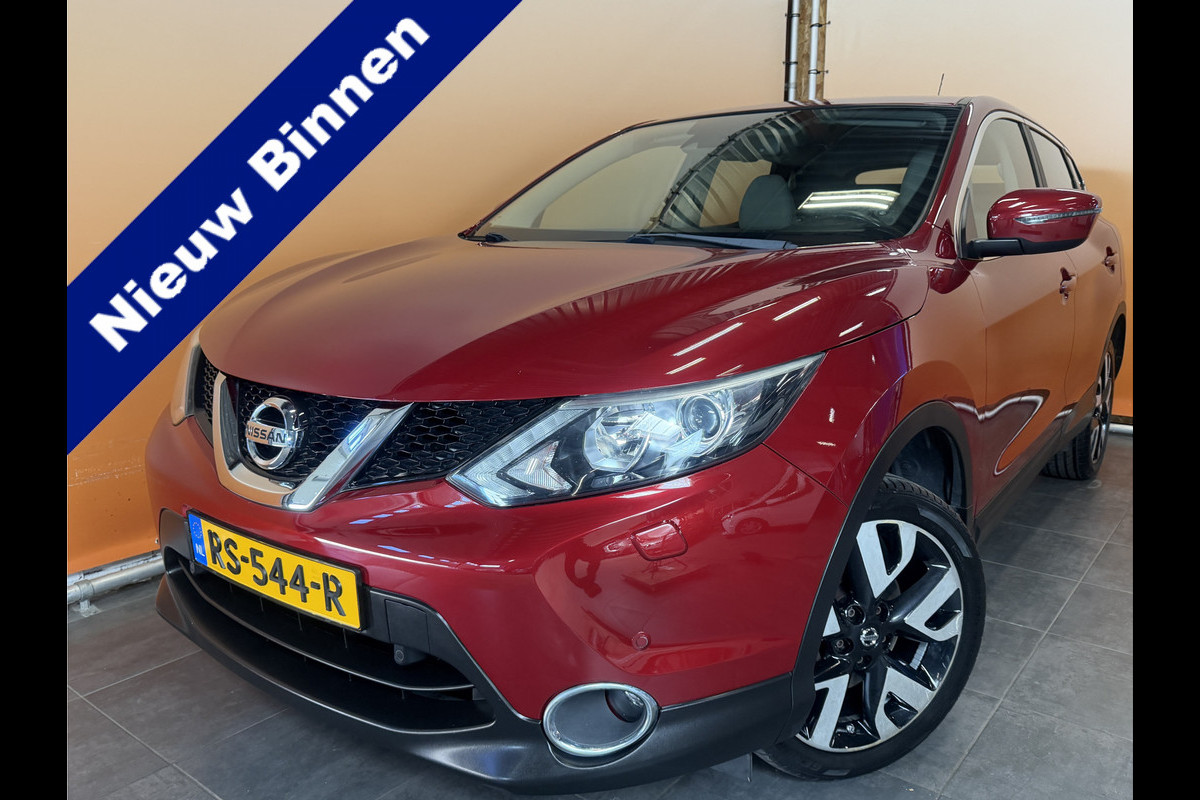 Nissan QASHQAI 1.2 Acenta lage km stand! | lmv 18 inch | leer/alcantara | trekhaak | cruise control