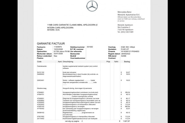 Mercedes-Benz EQE 350+ AMG-Line Launch-Edition 91 kWh *NEW HIGH-VOLTAGE BATTERY* [ 3-Fase-22kW ] Aut. *PANO | BURMESTER-SURROUND | ADAPTIVE-CRUISE | BLINDSPOT | LEATHER-MICROFIBRE | FULL-LED | AMBIENTLIGHT | MEMORY-PACK | DIGI-COCKPIT | SPORTSEATS | CAMERA | KEYLESS | DAB+ | CARPLAY |