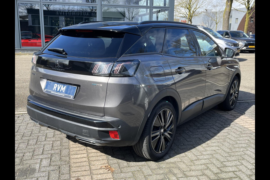 Peugeot 3008 1.6 HYbrid 225 GT Pack Business BLACK PACK | BOMVOL!! | ELKT. ACHTERKLEP | STOELVERWARMING | APPLECARPLAY | RIJKLAAR MET 12 MND BOVAG GARANTIE | ACHTERUITRIJ CAMERA | ADAP. CRUISE | DODE HOEK |