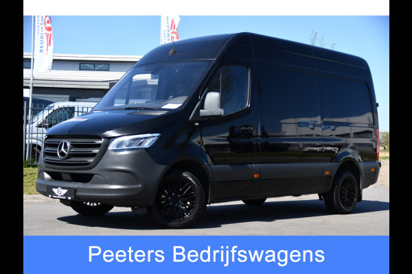 Mercedes-Benz Sprinter 316 2.2 CDI L2H2 Black Edition MARGE! Camera, Cruise, Carplay, LED, 10,5'' Mbux, 164pk, Standkachel, Stoelverwarming, Automaat, NAVI, Leder, Uniek!