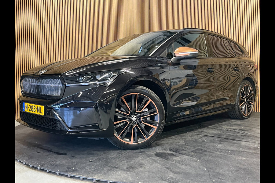 Škoda ENYAQ iV 80 Founders Edition Black|90% SOH|CRYSTAL FACE|LEDER|NAVI|CAMERA|STUURVERWARMING|NAP|NL-AUTO|1e EIGENAAR|INCL.BTW|