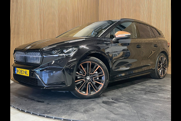 Škoda ENYAQ iV 80 Founders Edition Black|90% SOH|CRYSTAL FACE|LEDER|NAVI|CAMERA|STUURVERWARMING|NAP|NL-AUTO|1e EIGENAAR|INCL.BTW|