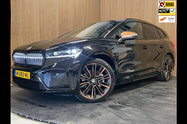 Škoda ENYAQ iV 80 Founders Edition Black|90% SOH|CRYSTAL FACE|LEDER|NAVI|CAMERA|STUURVERWARMING|NAP|NL-AUTO|1e EIGENAAR|INCL.BTW|
