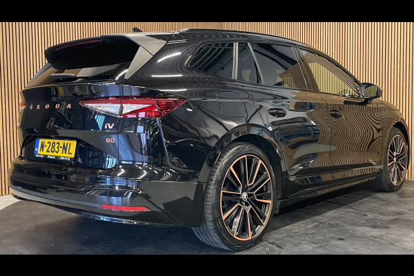 Škoda ENYAQ iV 80 Founders Edition Black|90% SOH|CRYSTAL FACE|LEDER|NAVI|CAMERA|STUURVERWARMING|NAP|NL-AUTO|1e EIGENAAR|INCL.BTW|