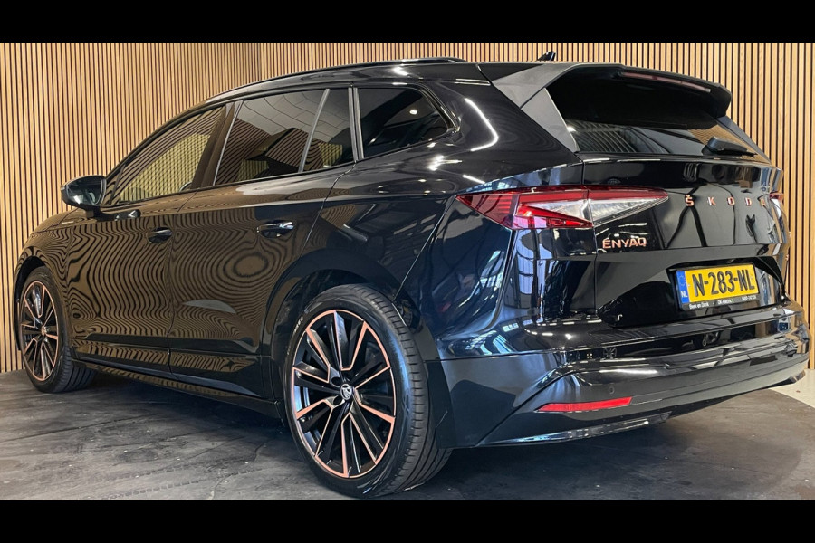 Škoda ENYAQ iV 80 Founders Edition Black|90% SOH|CRYSTAL FACE|LEDER|NAVI|CAMERA|STUURVERWARMING|NAP|NL-AUTO|1e EIGENAAR|INCL.BTW|