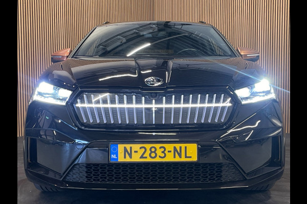 Škoda ENYAQ iV 80 Founders Edition Black|90% SOH|CRYSTAL FACE|LEDER|NAVI|CAMERA|STUURVERWARMING|NAP|NL-AUTO|1e EIGENAAR|INCL.BTW|