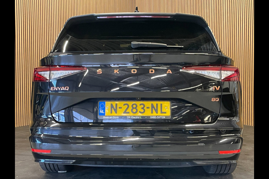 Škoda ENYAQ iV 80 Founders Edition Black|90% SOH|CRYSTAL FACE|LEDER|NAVI|CAMERA|STUURVERWARMING|NAP|NL-AUTO|1e EIGENAAR|INCL.BTW|