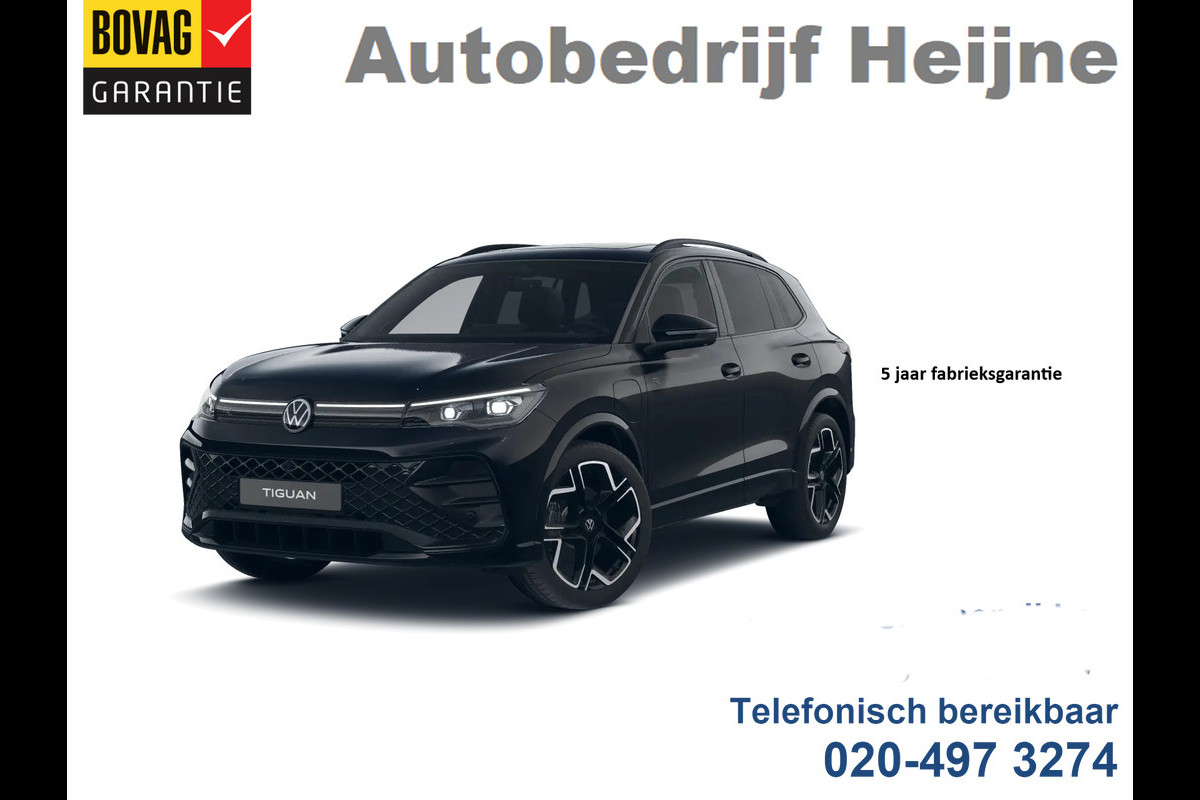 Volkswagen Tiguan 1.5 eHybrid 272PK DSG R-LINE SPORT LEDER/HARMAN-KARDON/PANORAMADAK wordt verwacht