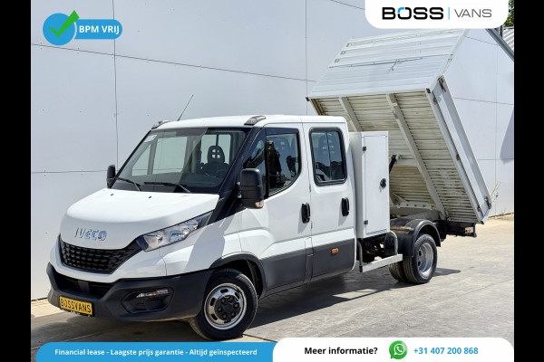 Iveco Daily 35C14 2.3 Kipper Dubbele Cabine Dubbellucht 3,5t Trekhaak 6 Stoelen Airco Cruise Control Benne Tipper