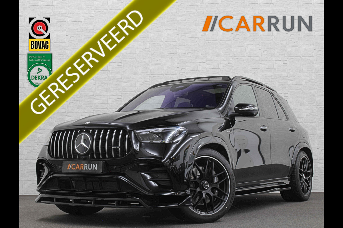 Mercedes-Benz GLE AMG 53 Hybrid 4MATIC+ | Nieuw! | Panorama | 360 Camera | Stoelventilatie | Head-Up | Burmester | Trekhaak | Carbon | 4-Zone Clima | AMG Drive-Unit | Nappa-Leder | 22 Inch | Keyless-Go | Night-Pakket | Memory | Luchtvering | Parfumering | Carplay | Stuurverwarming | Bekerhouder Clima | Draadloos Laden |