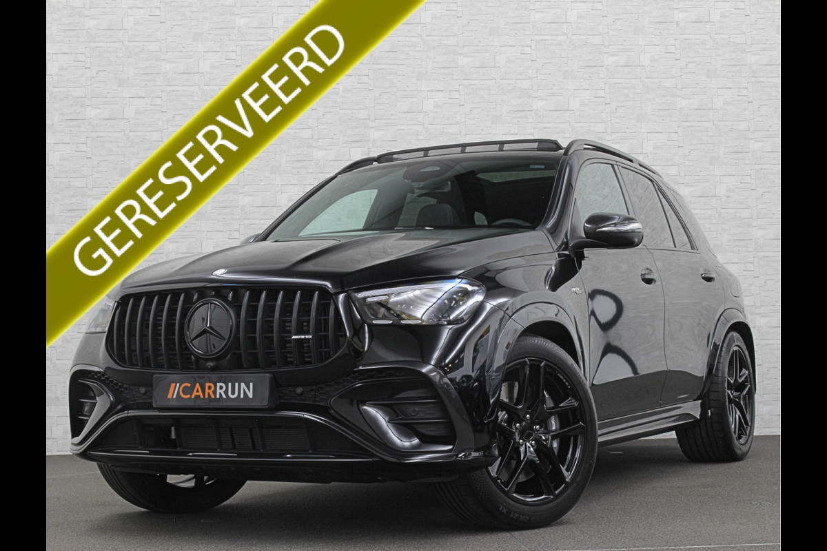Mercedes-Benz GLE AMG 53 Hybrid 4MATIC+ | Nieuw! | Panorama | 360 Camera | Stoelventilatie | Head-Up | Burmester | Trekhaak | Carbon | 4-Zone Clima | AMG Drive-Unit | Nappa-Leder | Keyless-Go | Night-Pakket | Memory | Luchtvering | Parfumering | Carplay | Stuurverwarming | Bekerhouder Clima | Draadloos Laden |