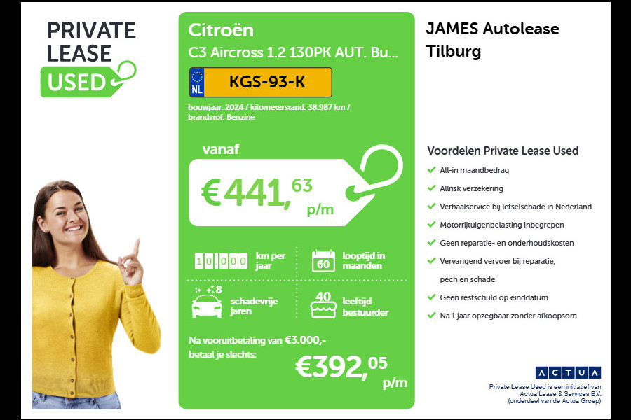 Citroën C3 Aircross 1.2 130PK AUT. Business CARPLAY | CRUISE | STOELVERWARMING