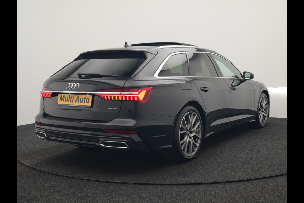 Audi A6 Avant 50 TFSI e Quattro 2x S Line PHEV 300pk Dealer O.H. | Trekhaak Af Fabriek | Panodak | Head Up | Adaptive Cruise | Matrix LED | Bang & Olufsen | Lederen Comfortzetels Memory & Ventilatie | Camera | Keyless | Blis | 20"L.M | Plug In Hybrid |