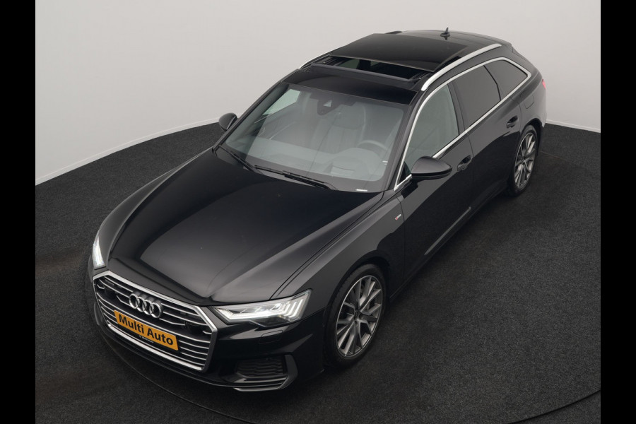 Audi A6 Avant 50 TFSI e Quattro 2x S Line PHEV 300pk Dealer O.H. | Trekhaak Af Fabriek | Panodak | Head Up | Adaptive Cruise | Matrix LED | Bang & Olufsen | Lederen Comfortzetels Memory & Ventilatie | Camera | Keyless | Blis | 20"L.M | Plug In Hybrid |
