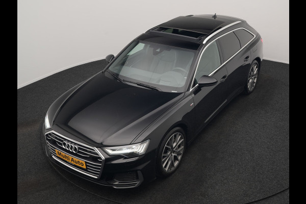 Audi A6 Avant 50 TFSI e Quattro 2x S Line PHEV 300pk Dealer O.H. | Trekhaak Af Fabriek | Panodak | Head Up | Adaptive Cruise | Matrix LED | Bang & Olufsen | Lederen Comfortzetels Memory & Ventilatie | Camera | Keyless | Blis | 20"L.M | Plug In Hybrid |
