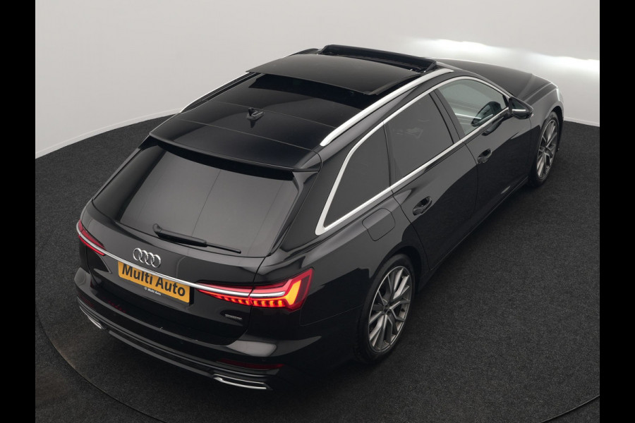 Audi A6 Avant 50 TFSI e Quattro 2x S Line PHEV 300pk Dealer O.H. | Trekhaak Af Fabriek | Panodak | Head Up | Adaptive Cruise | Matrix LED | Bang & Olufsen | Lederen Comfortzetels Memory & Ventilatie | Camera | Keyless | Blis | 20"L.M | Plug In Hybrid |
