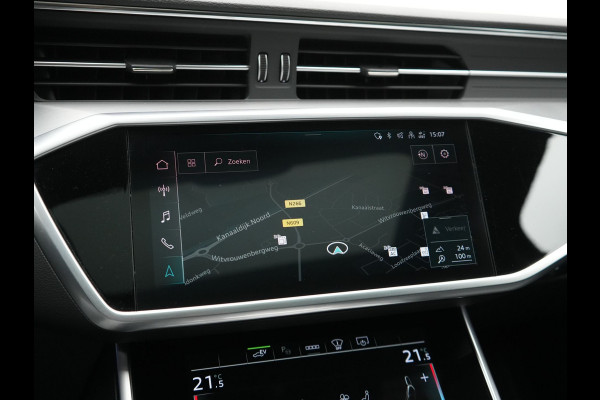 Audi A6 Avant 50 TFSI e Quattro 2x S Line PHEV 300pk Dealer O.H. | Trekhaak Af Fabriek | Panodak | Head Up | Adaptive Cruise | Matrix LED | Bang & Olufsen | Lederen Comfortzetels Memory & Ventilatie | Camera | Keyless | Blis | 20"L.M | Plug In Hybrid |