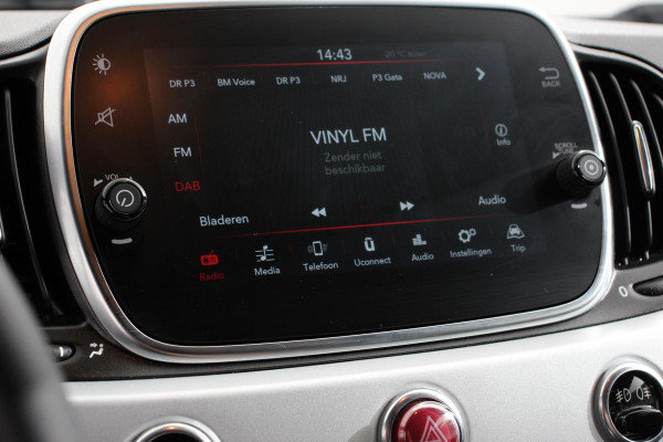 Fiat 500 1.0 Hybrid Sport Connect Navigatie Apple Carplay/Android Auto Airco Dab Sportstoelen Cruise Control Lichtmetalen Velgen