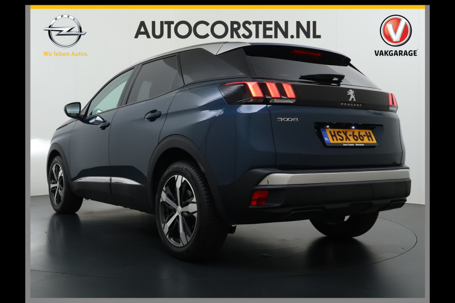 Peugeot 3008 T Aut. 131pk 360°Camera Apple Carplay Android 1/2 Leer Keyless Bordherk. Lane-dep. Flippers Led Navi Stoelverw. Grootlichtassistent Isofix CruiseControl Ecc Usb Bluetooth Verst.Stoelen 18''LM 1.2 PureTech Allure  Pack Business