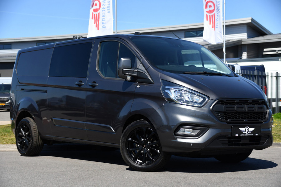 Ford Transit Custom 300 2.0 TDCI L2H1 Limited DC PB Edition Adaptieve Cruise, Camera, Carplay, LED, 2 x Schuifdeur, Automaat, Trekhaak, 130pk, Stoelverwarming, Dodehoek, Uniek!