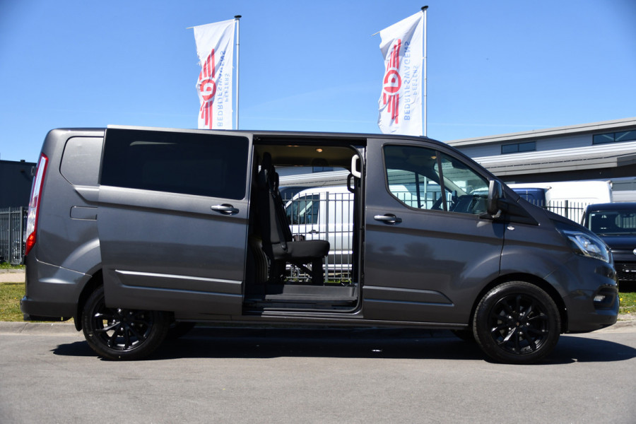 Ford Transit Custom 300 2.0 TDCI L2H1 Limited DC PB Edition Adaptieve Cruise, Camera, Carplay, LED, 2 x Schuifdeur, Automaat, Trekhaak, 130pk, Stoelverwarming, Dodehoek, Uniek!