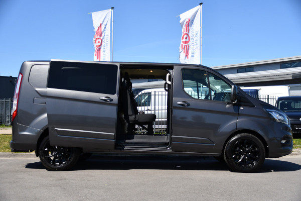 Ford Transit Custom 300 2.0 TDCI L2H1 Limited DC PB Edition Adaptieve Cruise, Camera, Carplay, LED, 2 x Schuifdeur, Automaat, Trekhaak, 130pk, Stoelverwarming, Dodehoek, Uniek!