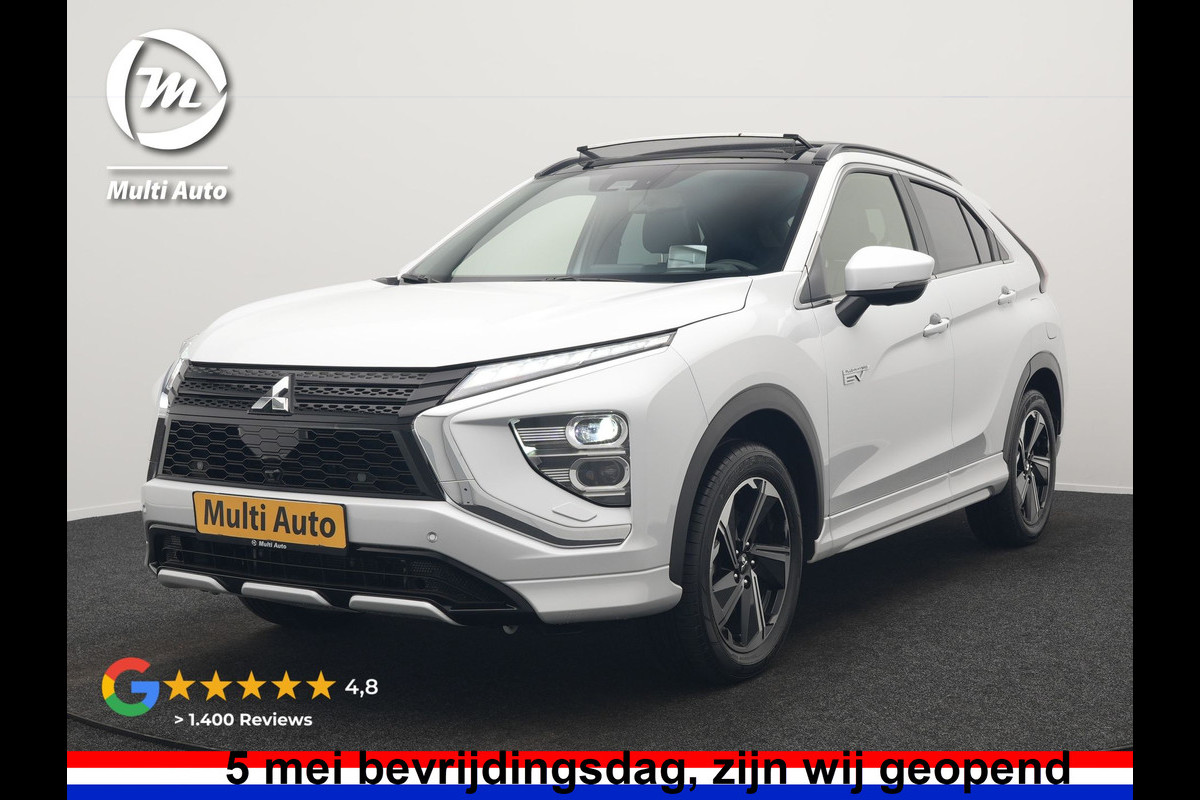 Mitsubishi Eclipse Cross 2.4 Instyle PHEV 188pk Dealer O.H | Trekhaak Afn. | Panodak | Adaptive Cruise | 360 Camera | Lederen Sportstoelen & Stuur Verwarmd | Keyless | Apple Carplay | Blis | Navigatie | Lane Assist | Plug In Hybrid