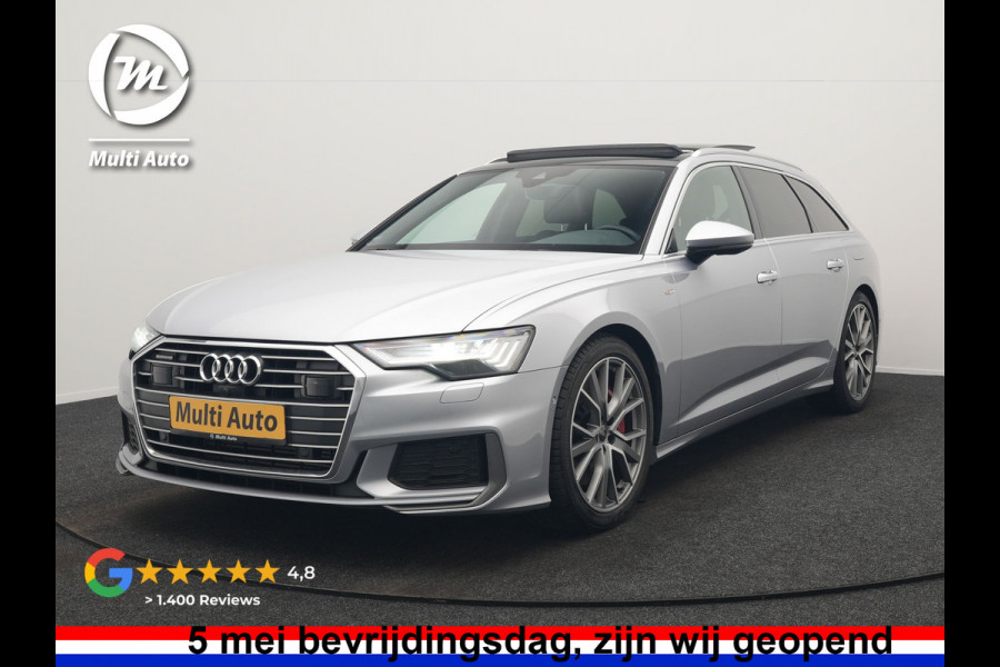Audi A6 Avant 55 TFSI e Quattro S Competition PHEV 367pk Dealer O.H. | 2x S-Line | Trekhaak Af Fabriek | Panodak | 360 Camera | Bang & Olufsen | Adaptive Cruise | Sportstoelen Memory & Verwarmd | Apple Carplay | Keyless | Stuur Verwarmd | Virtual | Navigatie | Plug In Hybrid