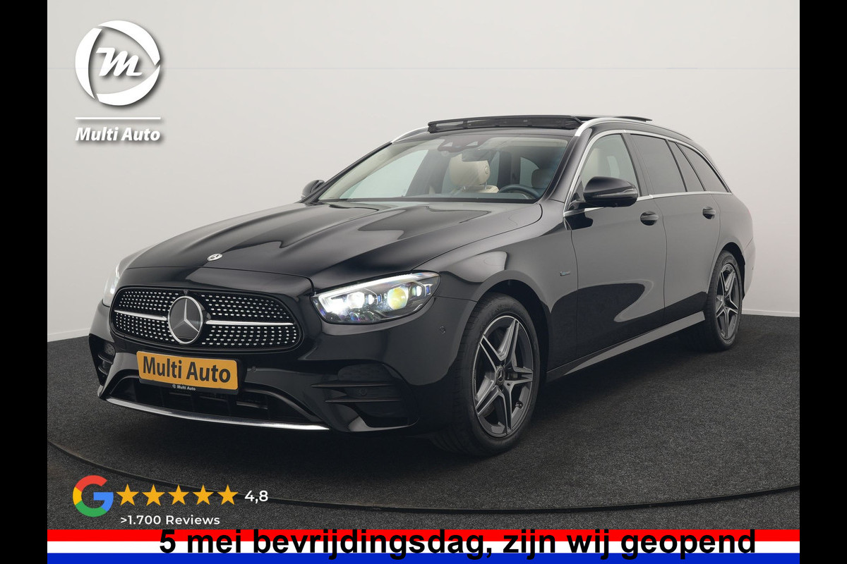 Mercedes-Benz E-Klasse Estate 300 e AMG Line PHEV 320pk Dealer O.H. | Panodak | Adaptive Cruise | 360 Camera | Multi Beam LED | Lederen Sportstoelen Verwarmd | Sfeerverlichting | Apple Carplay | Navigatie | DAB | Plug In Hybrid |