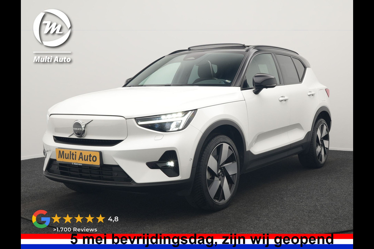 Volvo XC40 Recharge Twin Ultimate 78 kWh 408pk Dealer O.H. | Trekhaak Af Fabriek | Panodak | 360 Camera | Adaptive Cruise | Harman / Kardon | Alcantara Sportstoelen Memory & Verwarmd | Google Assistent | Keyless | Stuur Verwarmd | Blis |