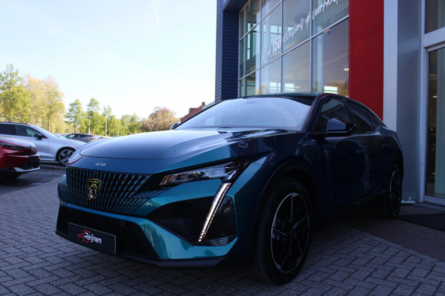 Peugeot 408 1.2 Hybrid 145PK AUTOMAAT GT | 360° CAMERA | DODEHOEK DETECTIE | KEYLESS ENTRY/START | ADAPTIVE CRUISE CONTROL | NAVIGATIE | DRAADLOZE APPLE CARPLAY/ANDROID AUTO | PARKEERSENSOREN VOOR + ACHTER | LED MATRIX KOPLAMPEN | 19" LICHTMETALEN VELGEN | ELEKTRISCH BEDIENBARE ACHTERKLEP | CLIMATE CONTROL | STUUR VERWARMING |