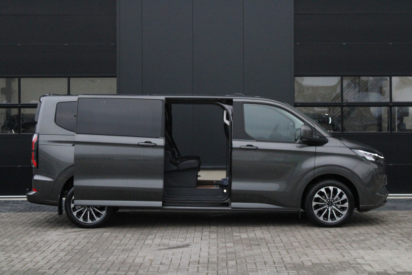 Ford Tourneo Custom 340 2.5 PHEV L2H1 Titanium X 232pk | 2x Schuifdeur | ACC | 360 camera | Leder | Navi | Verwarmd stuurwiel | 19" LM velgen