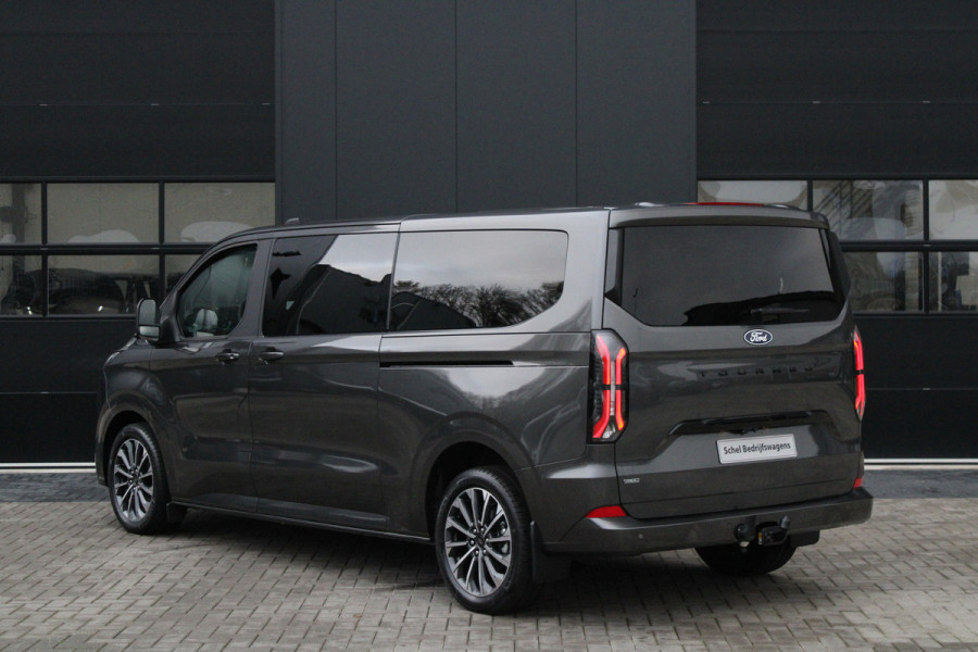 Ford Tourneo Custom 340 2.5 PHEV L2H1 Titanium X 232pk | 2x Schuifdeur | ACC | 360 camera | Leder | Navi | Verwarmd stuurwiel | 19" LM velgen