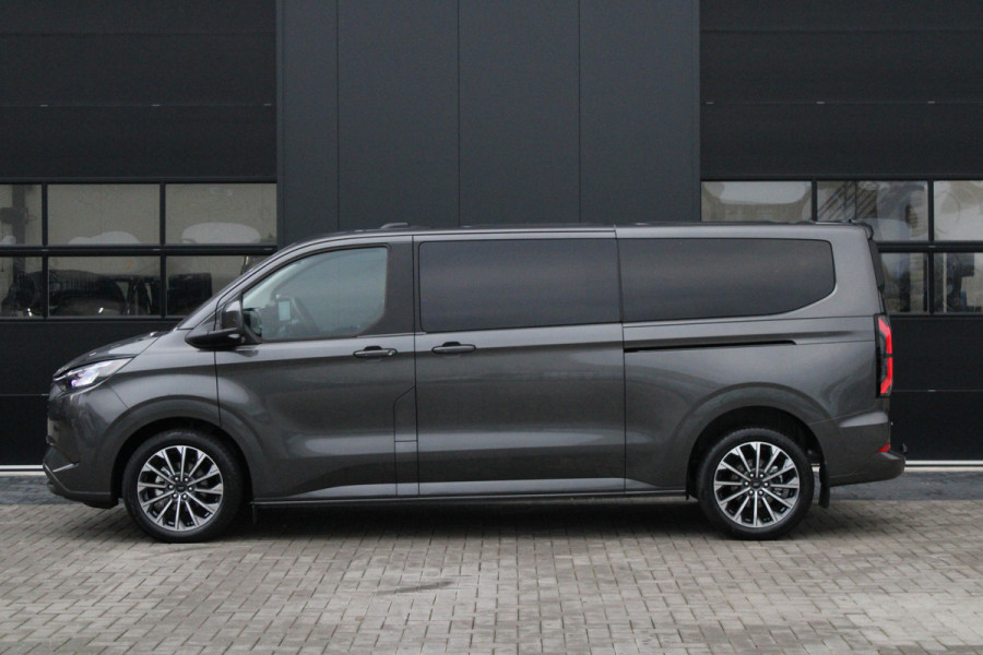 Ford Tourneo Custom 340 2.5 PHEV L2H1 Titanium X 232pk | 2x Schuifdeur | ACC | 360 camera | Leder | Navi | Verwarmd stuurwiel | 19" LM velgen