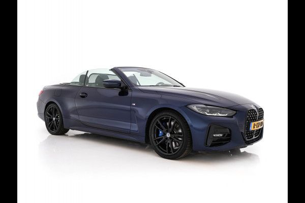BMW 4 Serie Cabrio 420i M-Sportpack High Executive (INCL-BTW) *LEATHER | FULL-LED | MEMORY-PACK | BLINDSPOT | DIGI-COCKPIT | HIFI-SOUND | SHIFTPADDLES | CAMERA | DAB | NAVI-FULLMAP | TOWBAR | 19''ALU*
