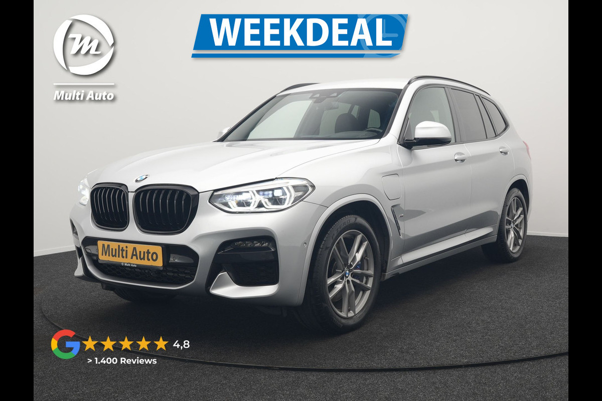 BMW X3 xDrive30e M Sport PHEV 293pk Dealer O.H. | Trekhaak Af Fabriek | Head Up | Camera | Sportstoelen Verwarmd | Apple Carplay | Keyless | Blis | Sfeerverlichting | Virtual | Navigatie | DAB | Plug In Hybrid