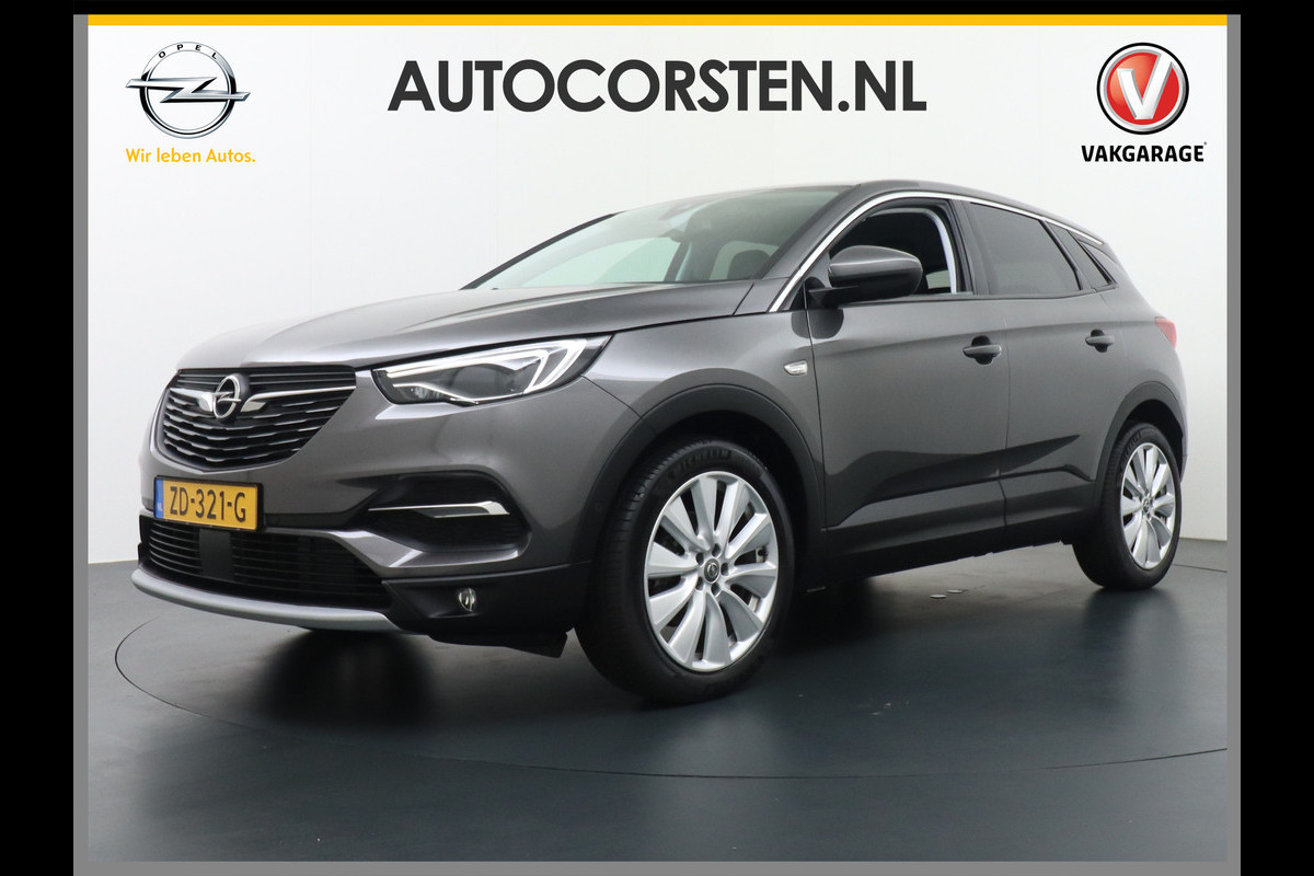 Opel Grandland X T131PK Apple Carplay Android Auto Camera PDC Navi AGR Keyless 19" DAB+ ECC Bluetooth 1/2 Leer Privacy Glas LMVRegen-Licht Sensor Isofix 100% Dealer Onderhouden Business Executive Orig.NLse auto