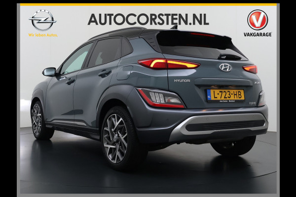 Hyundai Kona 1.6GDI HEV Hybride Premium Adap.Cruise Leder+Verwarming+Ventilatie Head-Up Display Camera Apple Carplay Android Auto Navi Ecc Pd Keyless Blind-Spot Lane Assist Achterbank+Stuur verwarming Krell®-Audio Isofix DAB Lmv 18" Dealeronderhouden 1e Eigenaar Origineel Nederlandse Auto