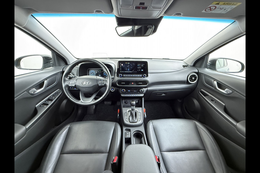 Hyundai Kona 1.6GDI HEV Hybride Premium Adap.Cruise Leder+Verwarming+Ventilatie Head-Up Display Camera Apple Carplay Android Auto Navi Ecc Pd Keyless Blind-Spot Lane Assist Achterbank+Stuur verwarming Krell®-Audio Isofix DAB Lmv 18" Dealeronderhouden 1e Eigenaar Origineel Nederlandse Auto