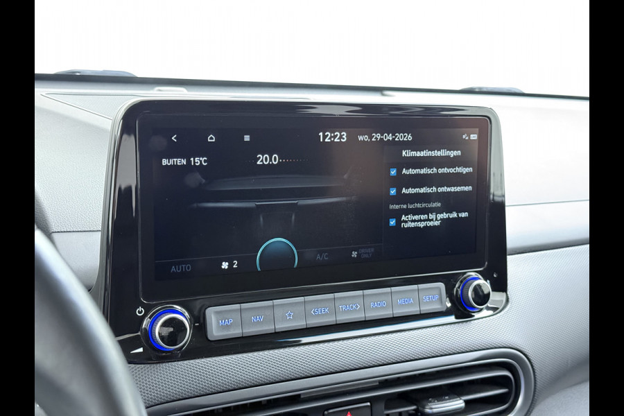 Hyundai Kona 1.6GDI HEV Hybride Premium Adap.Cruise Leder+Verwarming+Ventilatie Head-Up Display Camera Apple Carplay Android Auto Navi Ecc Pd Keyless Blind-Spot Lane Assist Achterbank+Stuur verwarming Krell®-Audio Isofix DAB Lmv 18" Dealeronderhouden 1e Eigenaar Origineel Nederlandse Auto