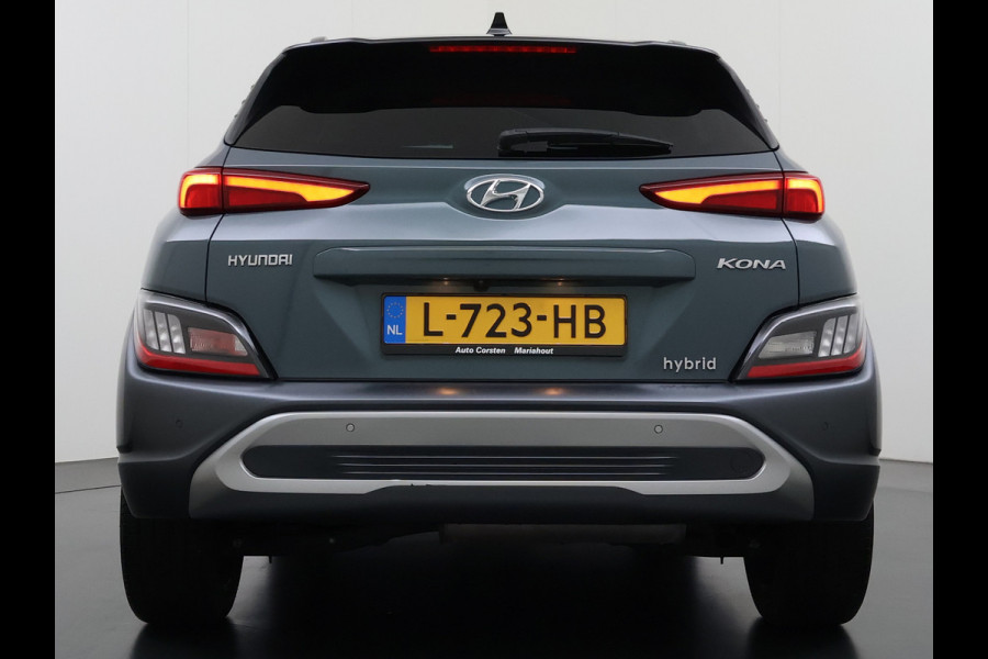 Hyundai Kona 1.6GDI HEV Hybride Premium Adap.Cruise Leder+Verwarming+Ventilatie Head-Up Display Camera Apple Carplay Android Auto Navi Ecc Pd Keyless Blind-Spot Lane Assist Achterbank+Stuur verwarming Krell®-Audio Isofix DAB Lmv 18" Dealeronderhouden 1e Eigenaar Origineel Nederlandse Auto