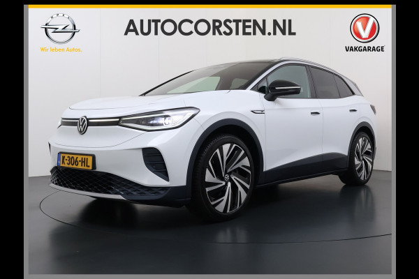 Volkswagen ID.4 Max 82kWh Warmtepomp Panoramadak Ergo-Comfort Stoelen+Memory Adap.Cruise Navi 3-Zone Ecc 360°Camera Apple Carplay Android Auto P Lmv 21" Stoel+Stuurverwarming Elek.Achterklep Privacy Glas Matrix Led Isofix DAB Origineel Nederlandse Auto Dealeronderhouden